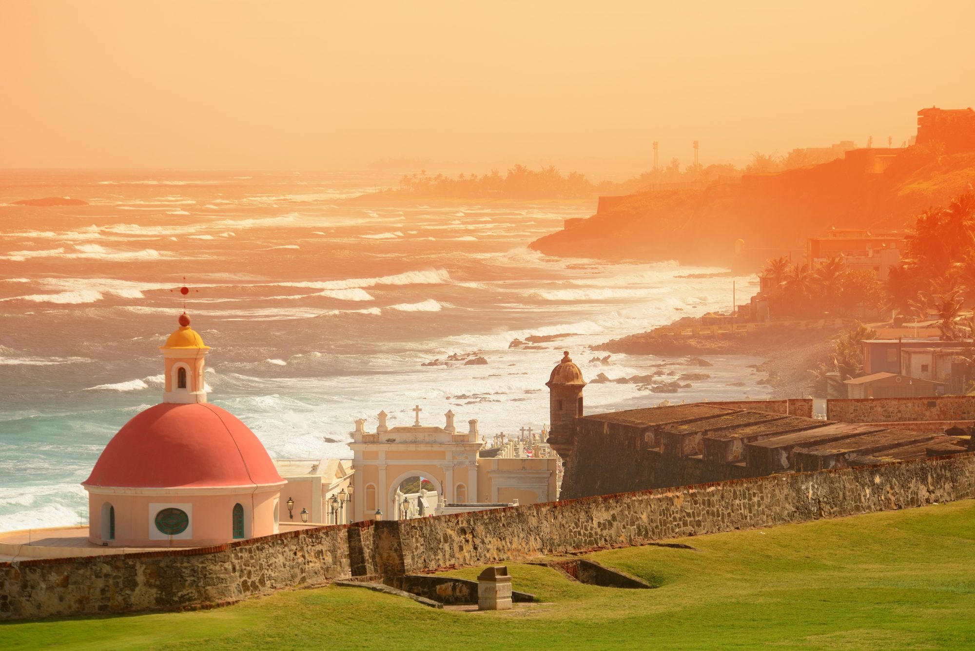 Foto panorámica del Viejo San Juan en Puerto Rico